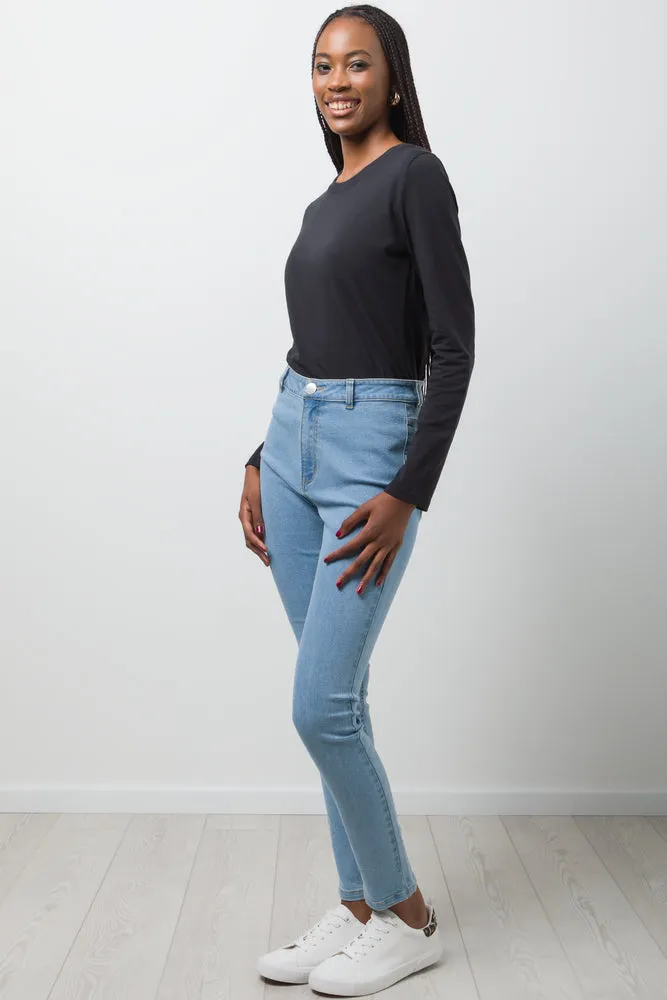 Long Sleeve Crew Neck T-Shirt Black