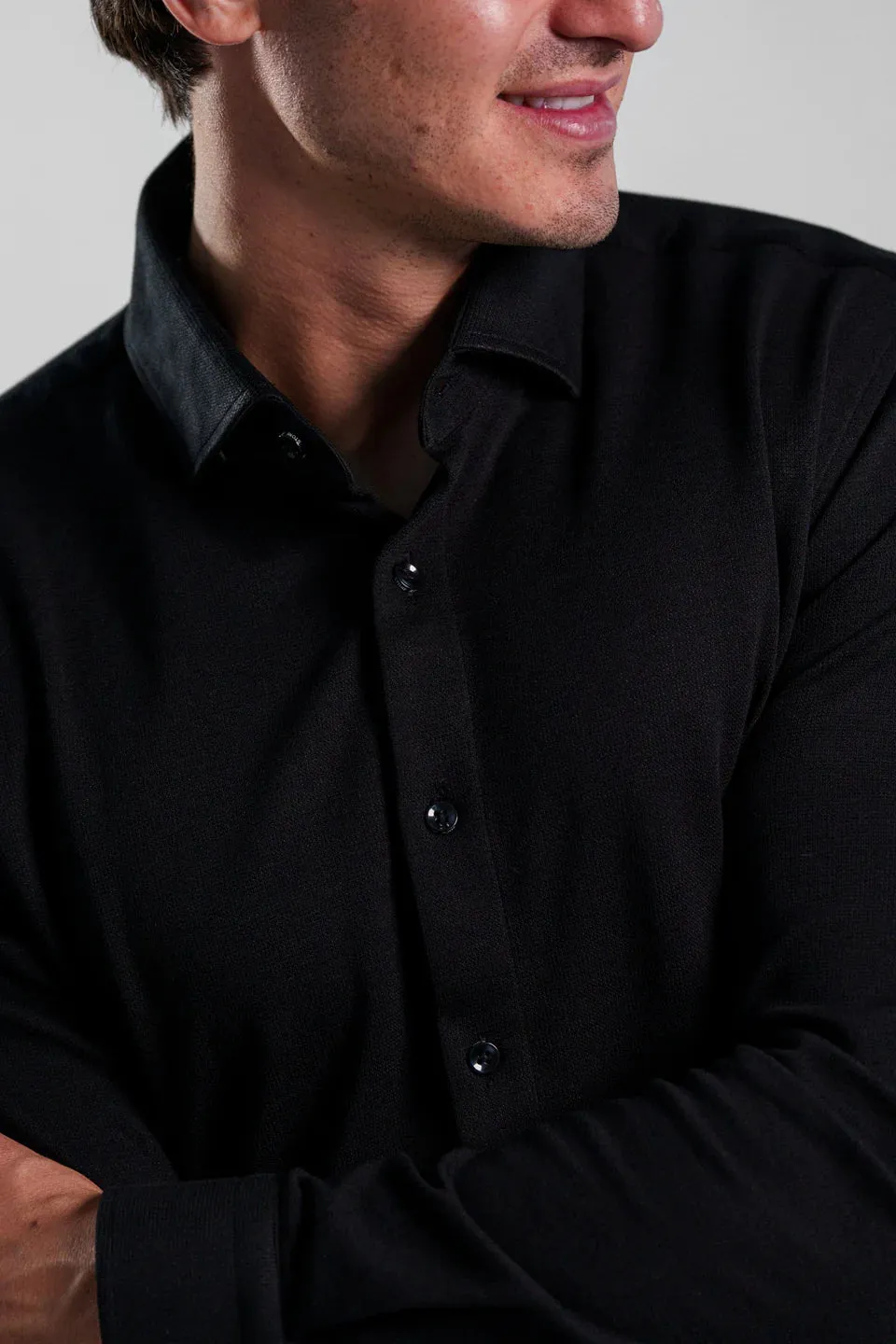 Long Sleeve Dry Touch Pique Shirt