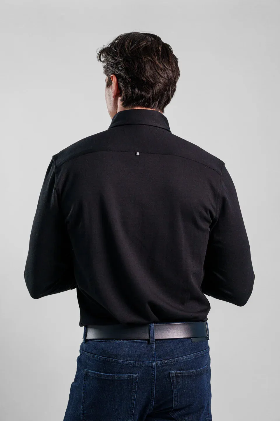 Long Sleeve Dry Touch Pique Shirt