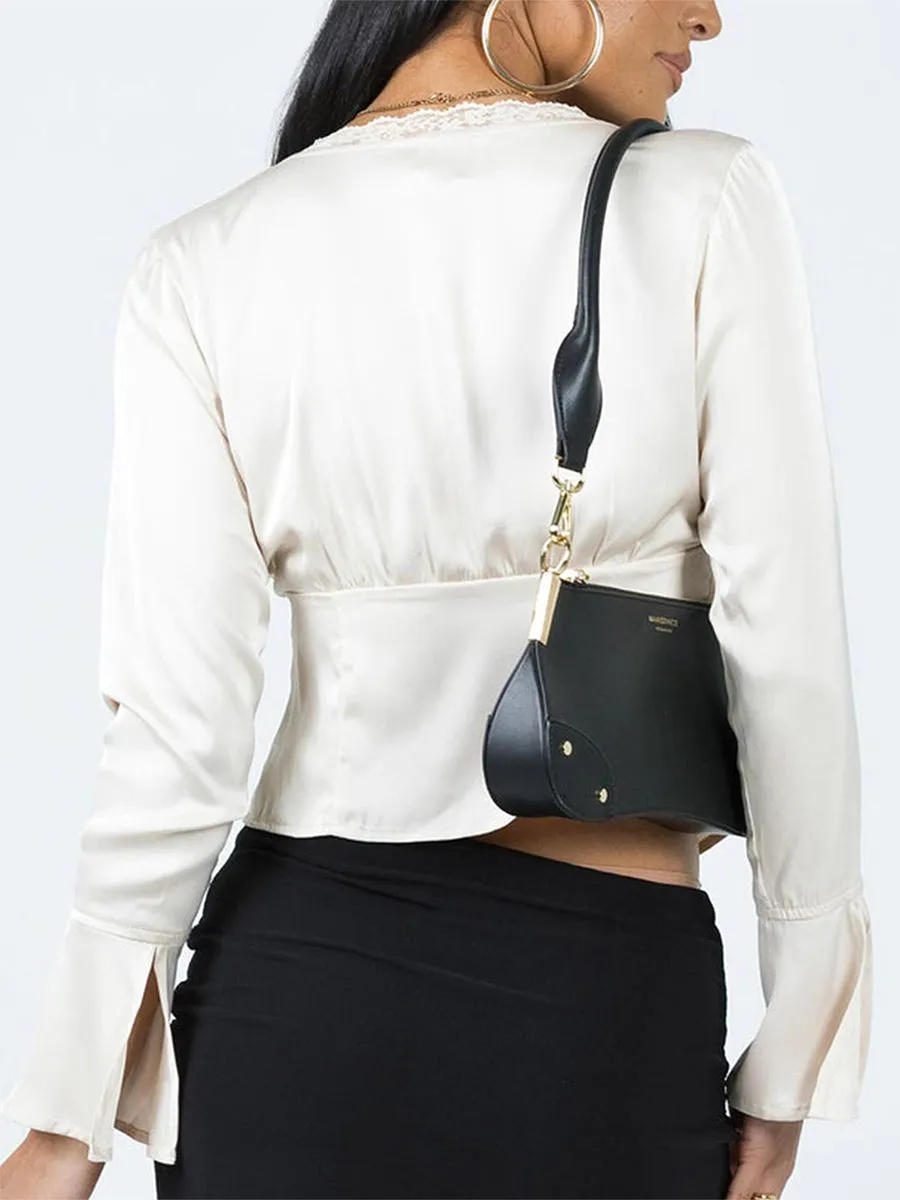 Long Sleeve Tie Front Top