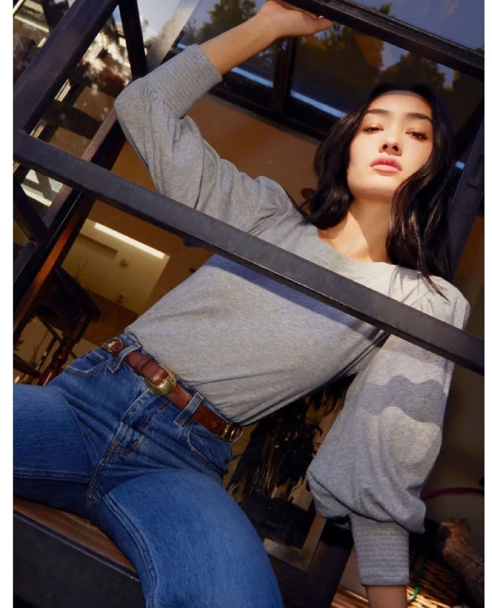 Loren 3/4 Sleeve Heather Grey