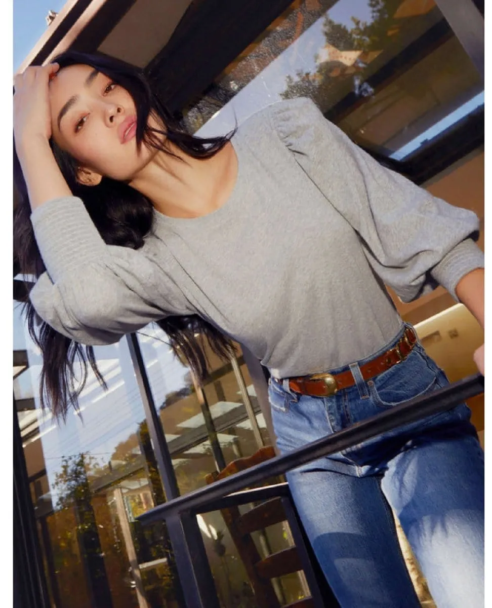 Loren 3/4 Sleeve Heather Grey
