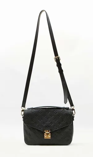Louis Vuitton Black Empreinte Monogram Pochette Metis Bag