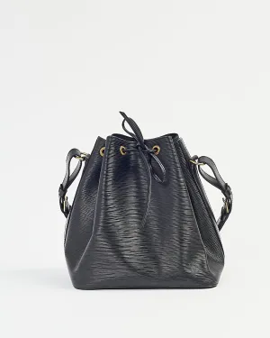 Louis Vuitton Black Epi Leather Petit Noe Bucket Bag