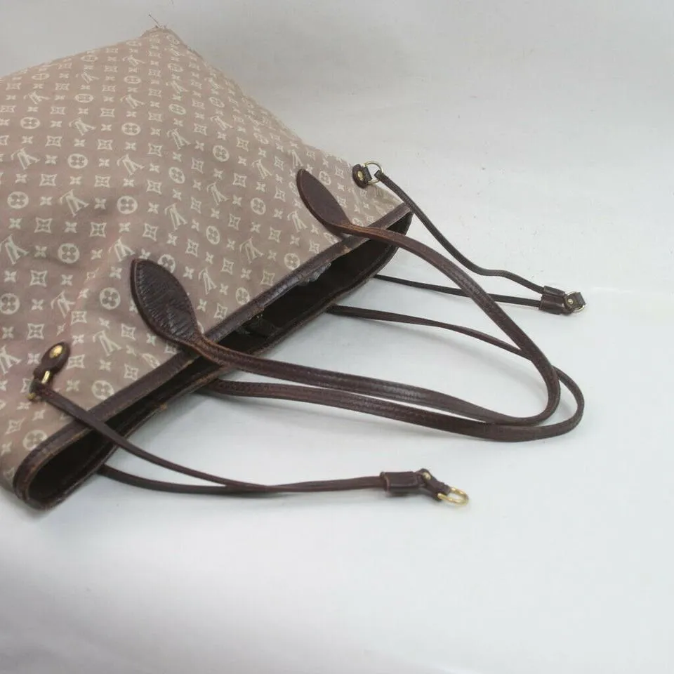 Louis Vuitton Bordeaux Monogram Mini Lin Idylle Neverfull MM Tote Bag  863374