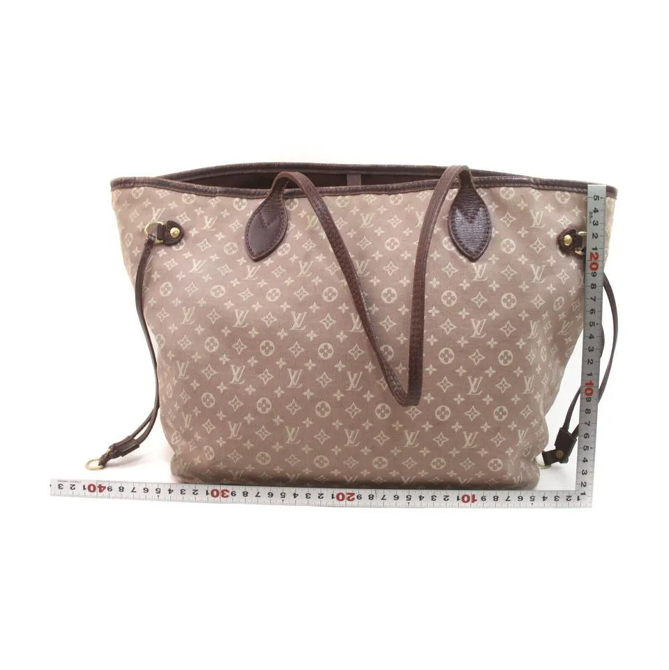 Louis Vuitton Bordeaux Monogram Mini Lin Idylle Neverfull MM Tote Bag  863374