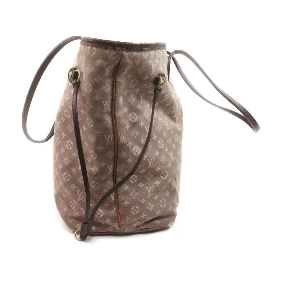 Louis Vuitton Bordeaux Monogram Mini Lin Idylle Neverfull MM Tote Bag  863374