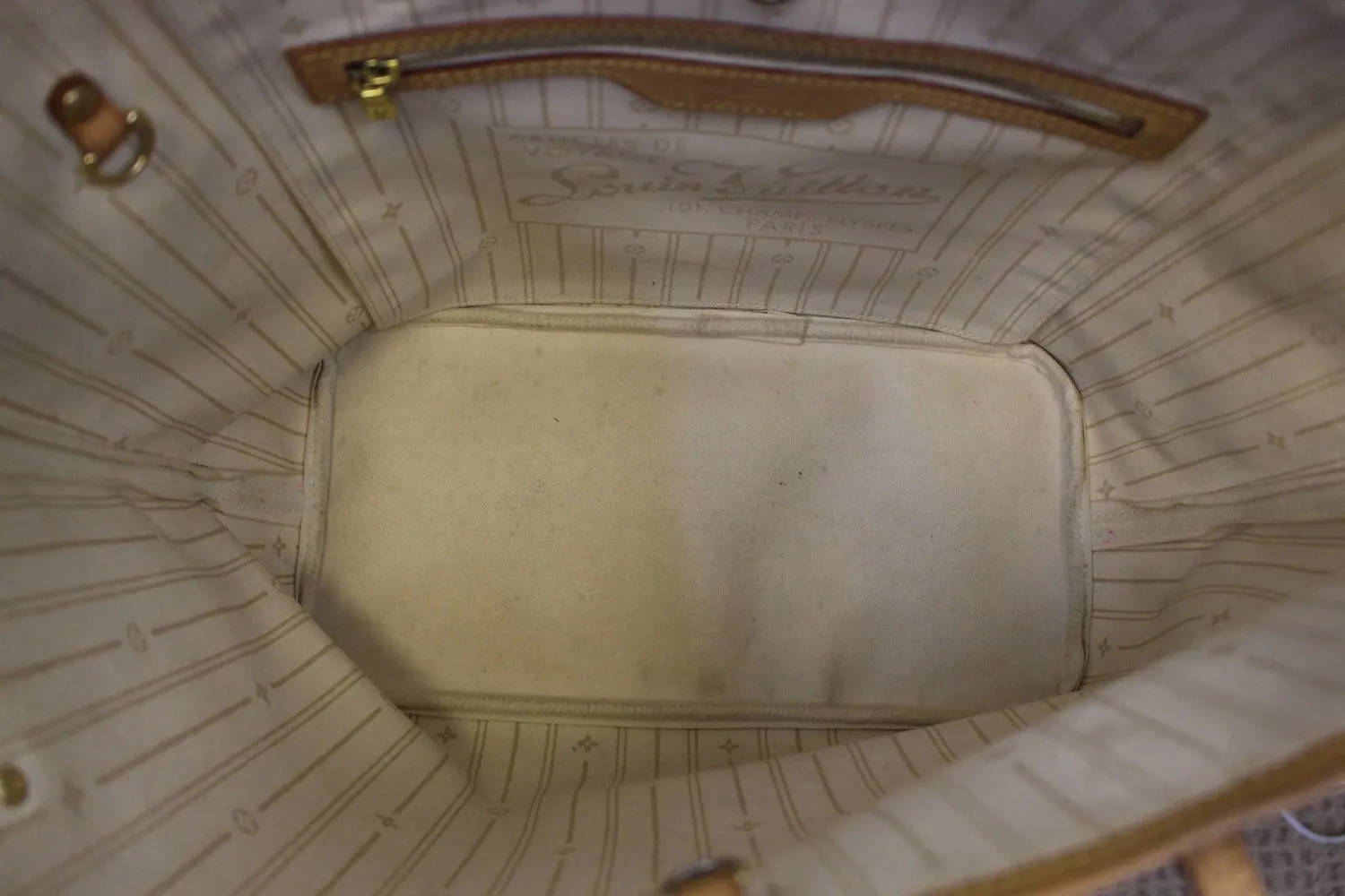 LOUIS VUITTON Damier Azur Neverfull MM Tote Bag