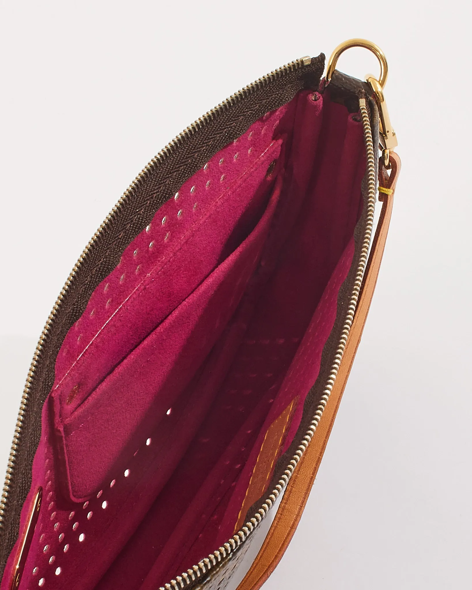 Louis Vuitton Fuchsia Monogram Perforated Pochette Accessories Bag