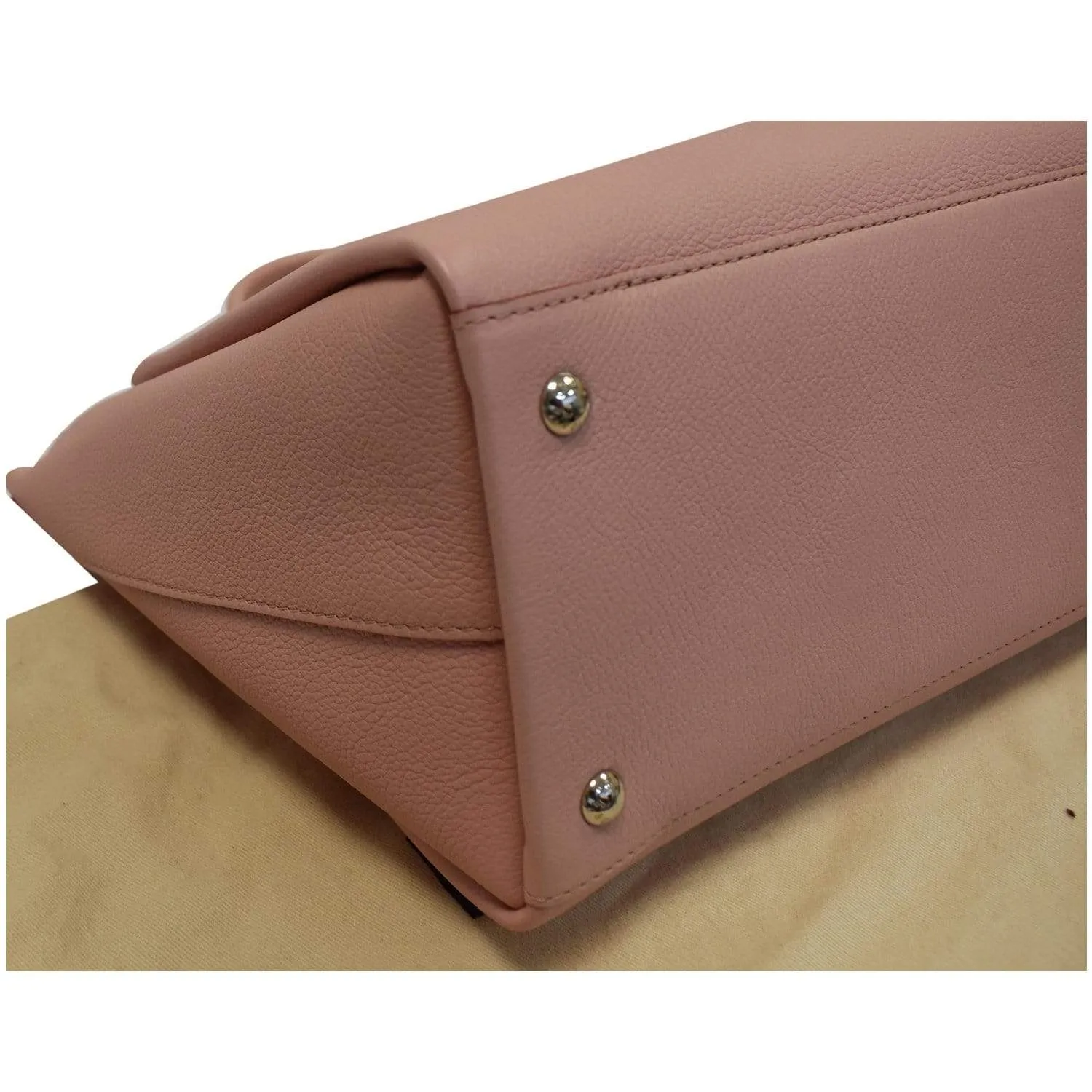 LOUIS VUITTON Lockmeto Calfskin Leather Tote Bag Rose Pink