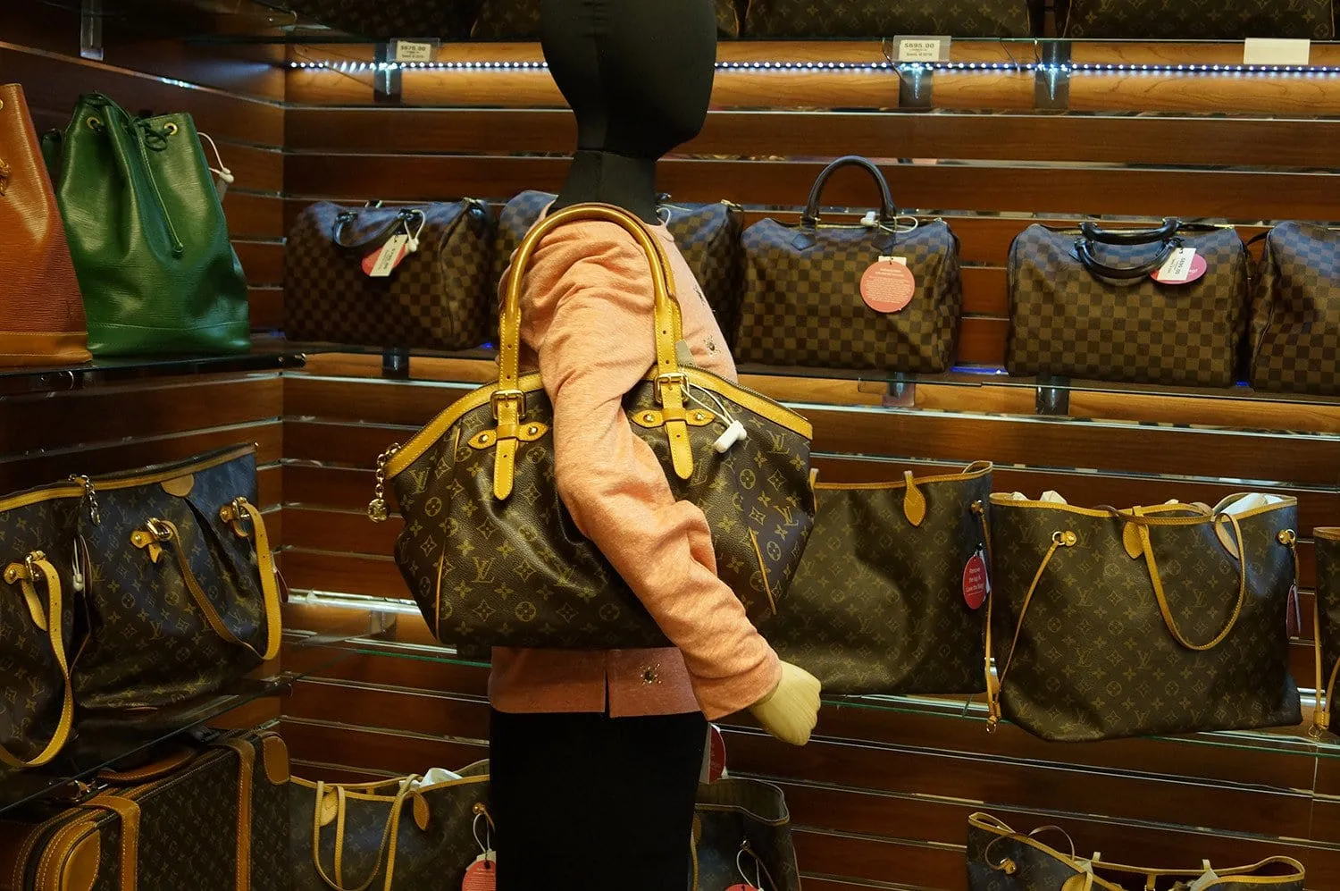 LOUIS VUITTON Monogram Tivoli GM Brown Tote Bag