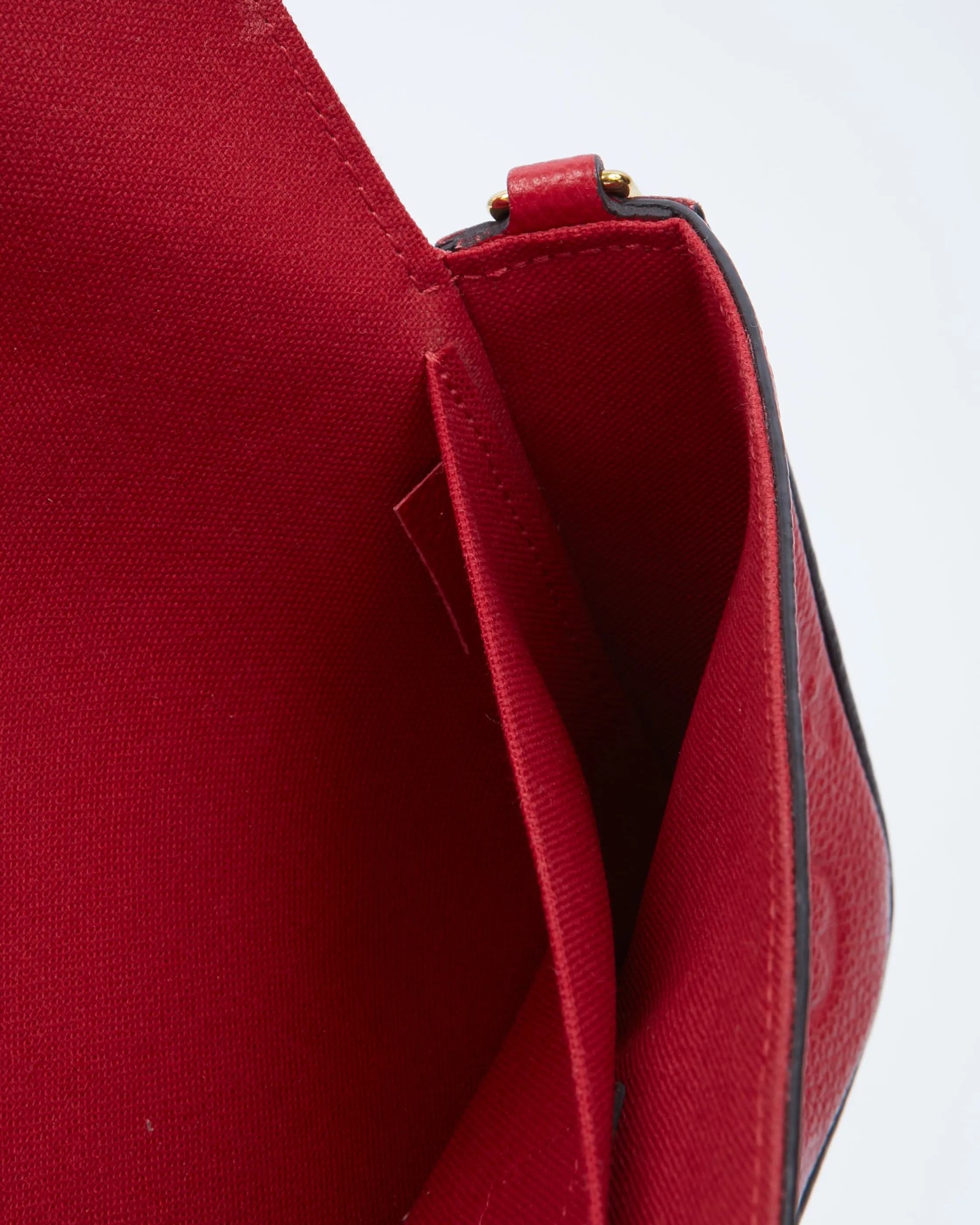 Louis Vuitton Red Monogram Empreinte Felicie Chain Shoulder Bag