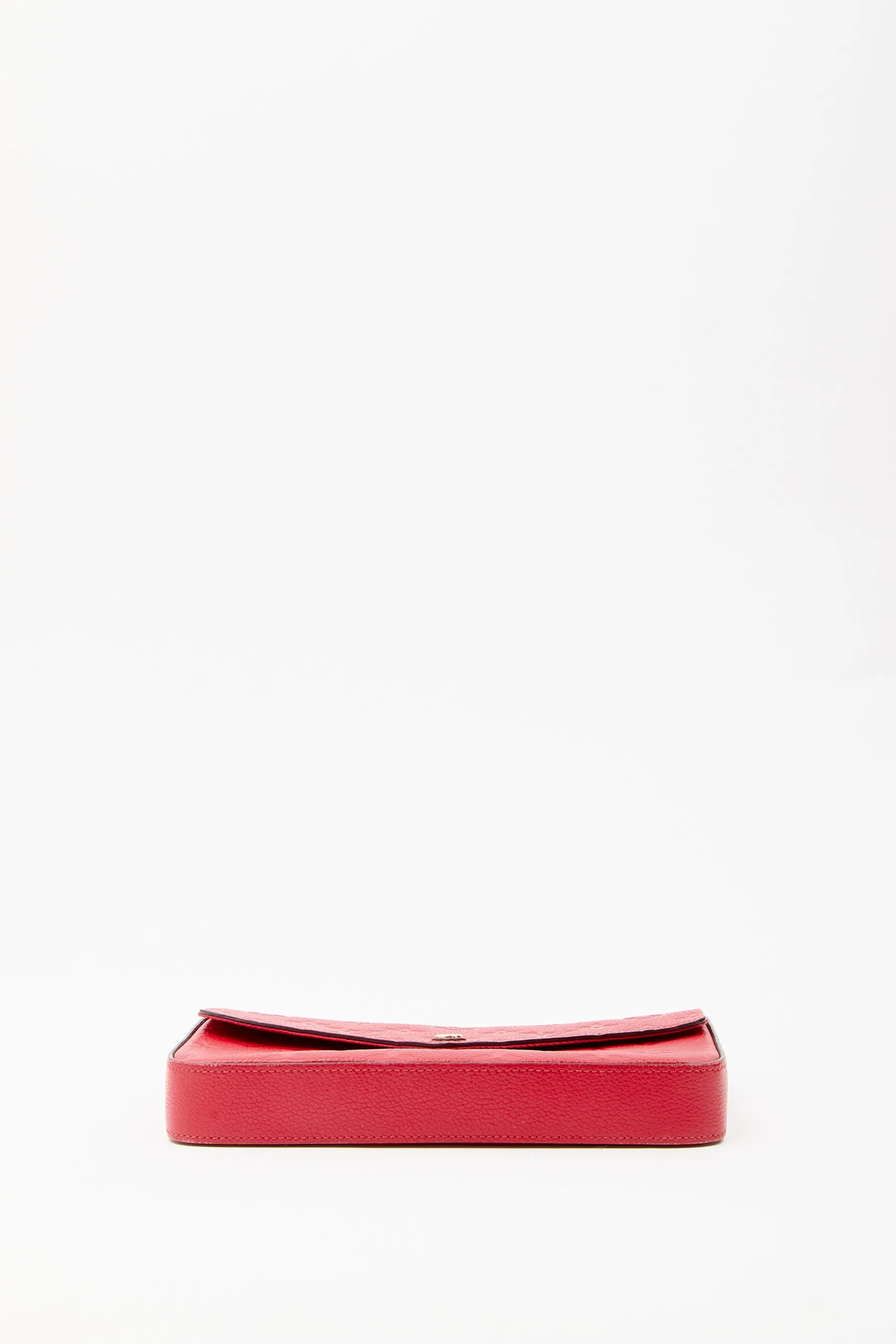 Louis Vuitton Red Monogram Empreinte Felicie Chain Shoulder Bag