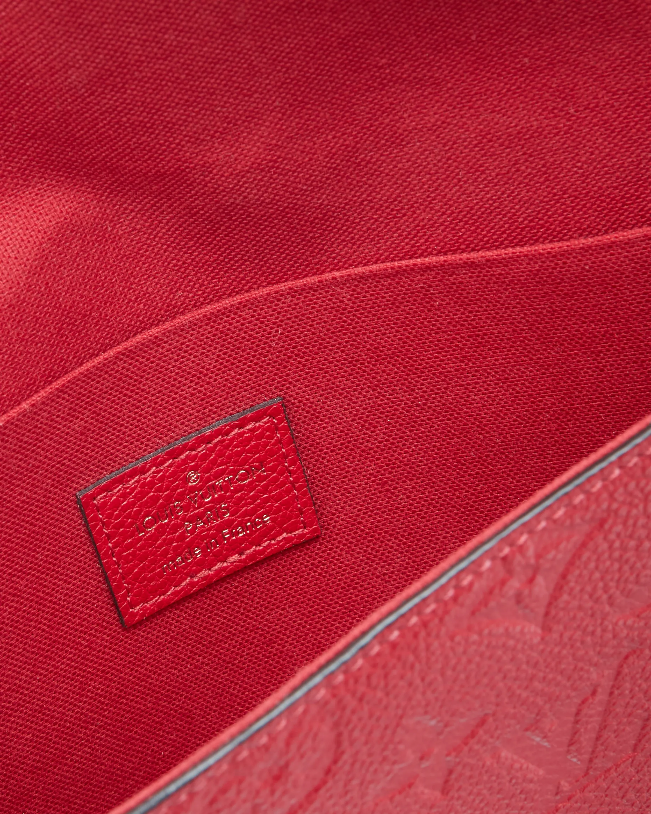 Louis Vuitton Red Monogram Empreinte Felicie Chain Shoulder Bag
