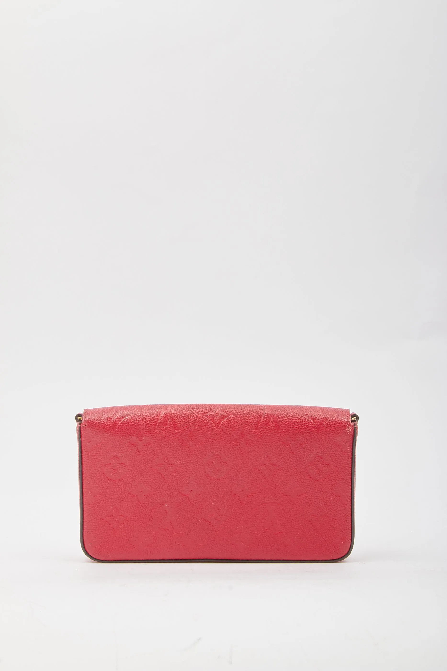 Louis Vuitton Red Monogram Empreinte Felicie Chain Shoulder Bag