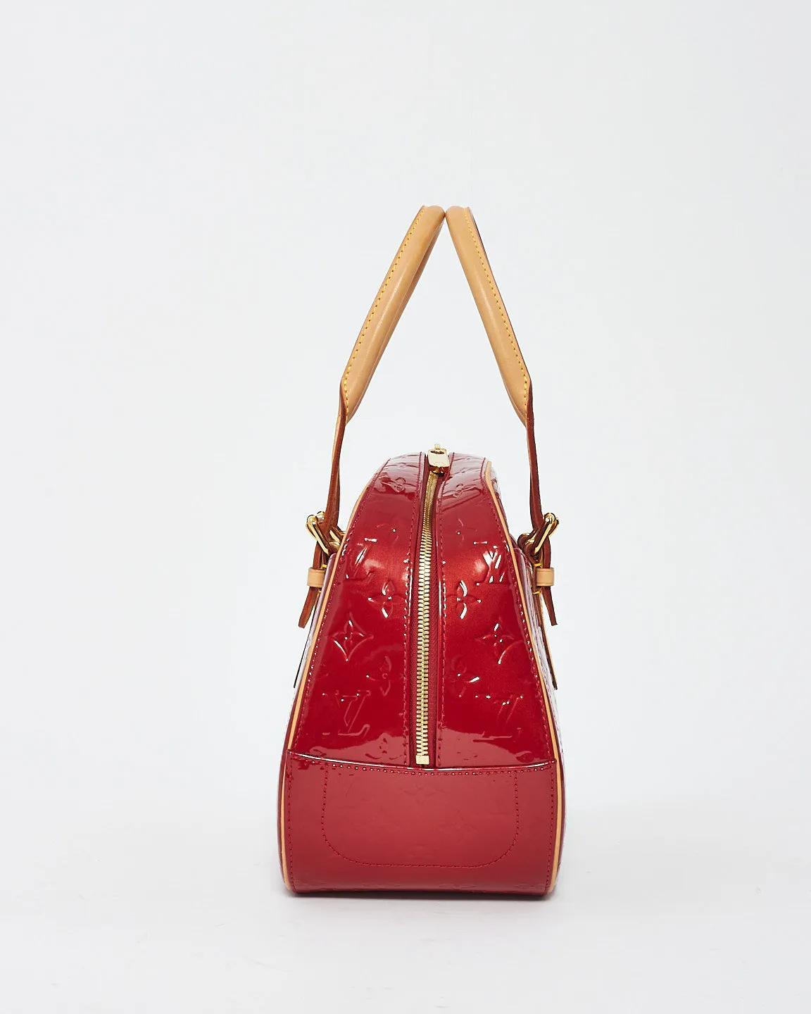 Louis Vuitton Red Pomme D'Amour Vernis Summit Drive Top Handle Bag