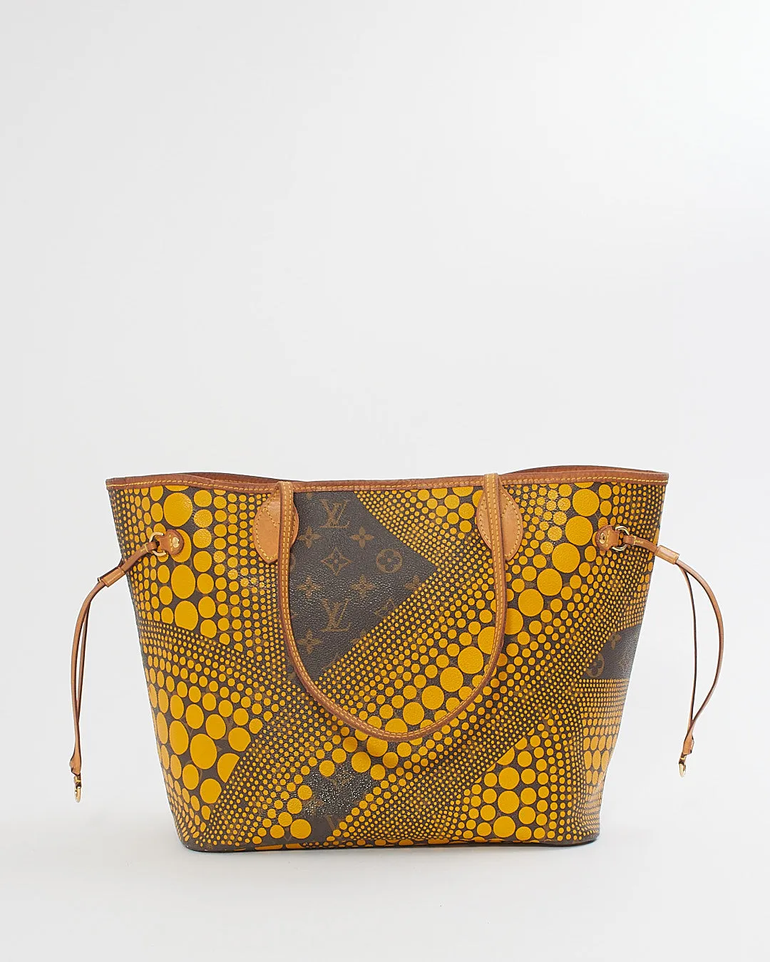 Louis Vuitton x Yayoi Kusama Yellow Monogram Waves Neverfull MM Tote