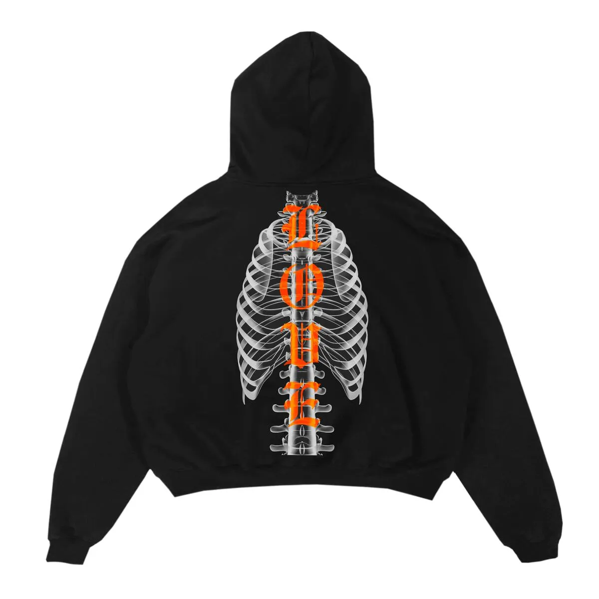 L.O.V.E. VULTURE SKULL HOODY  BLACK HOODIE
