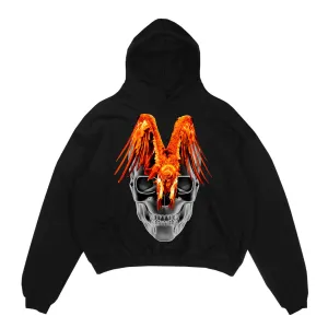 L.O.V.E. VULTURE SKULL HOODY  BLACK HOODIE