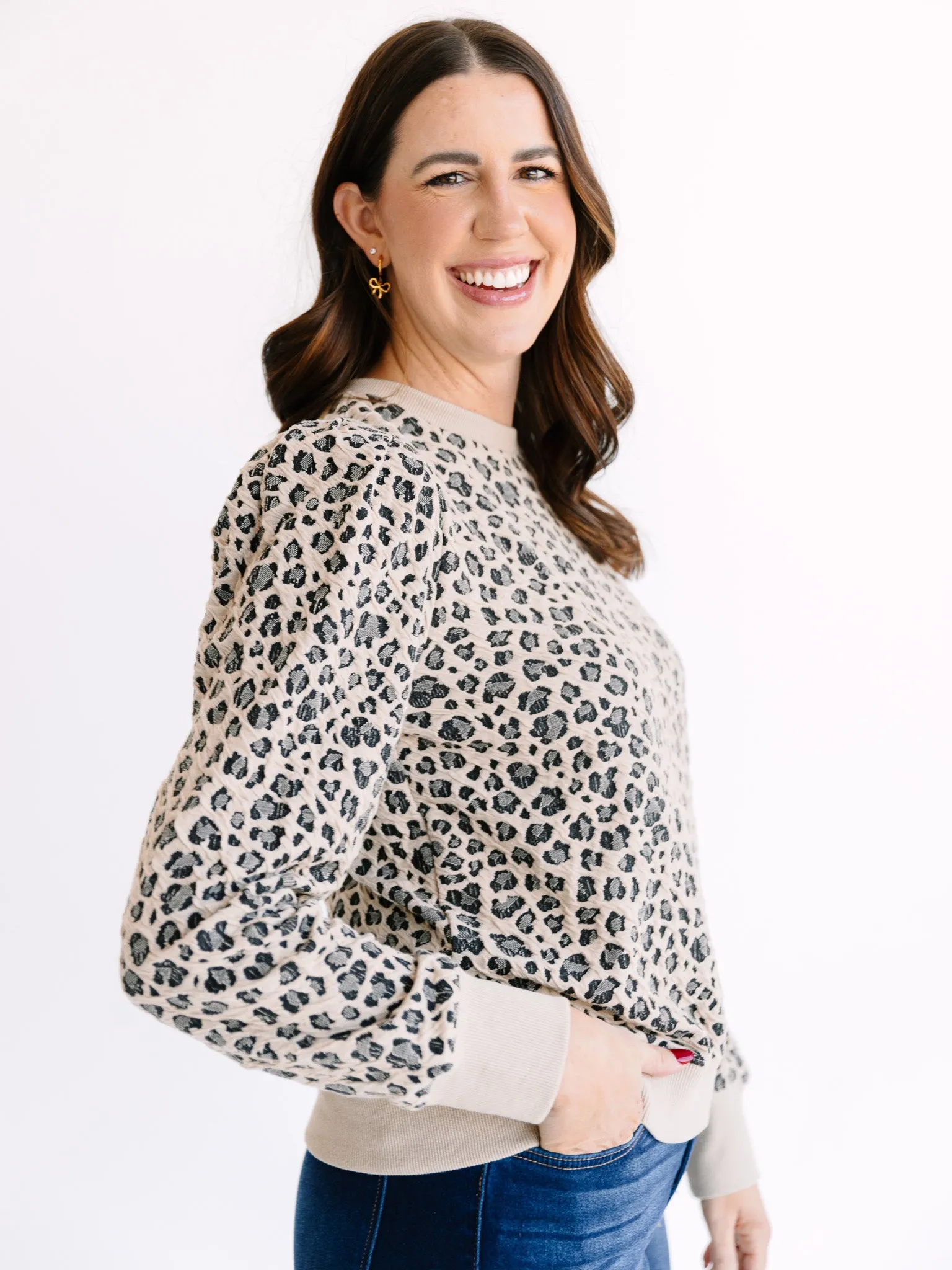 Lucky Leopard Long Sleeve Top