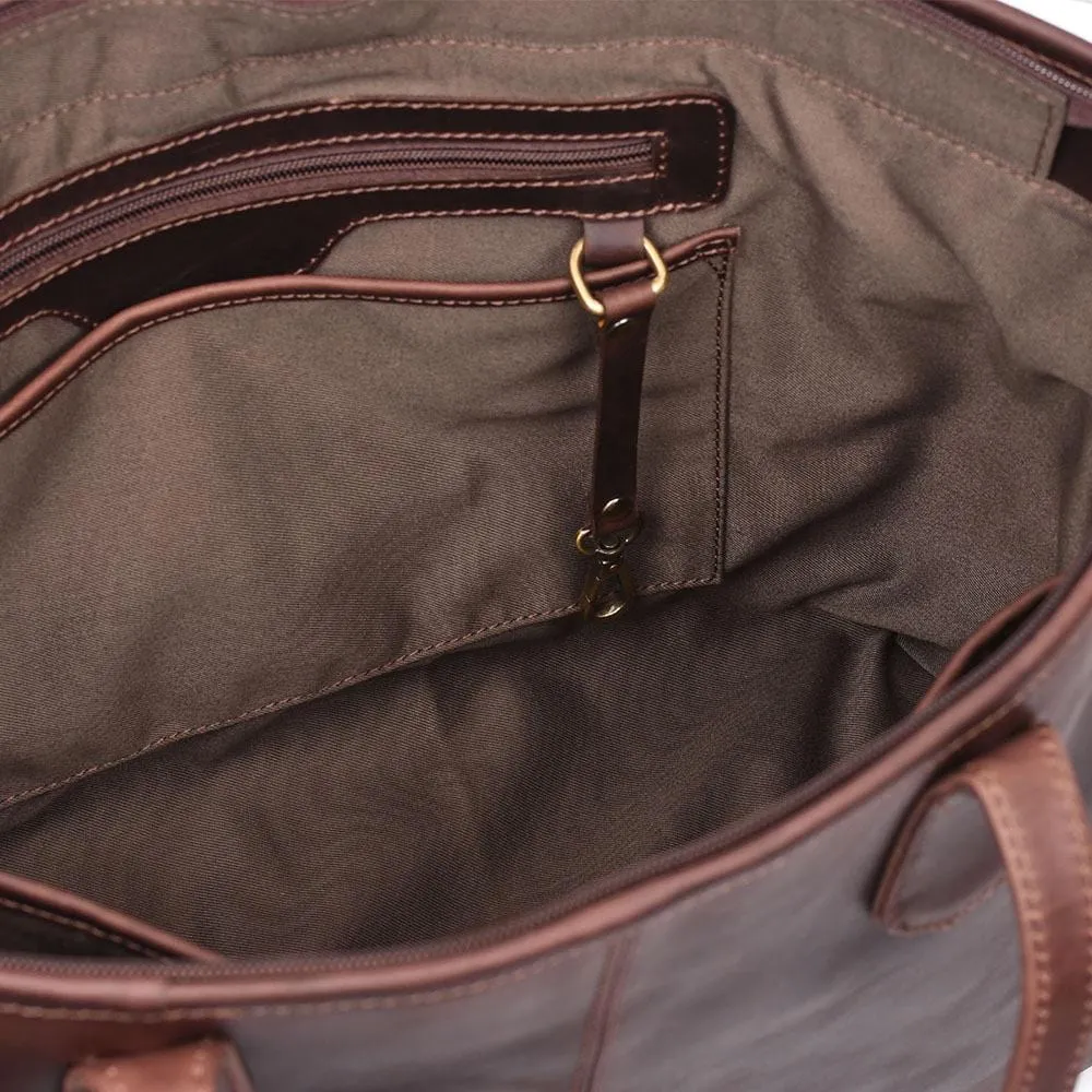 Lucy Leather Zip Tote with Wallet