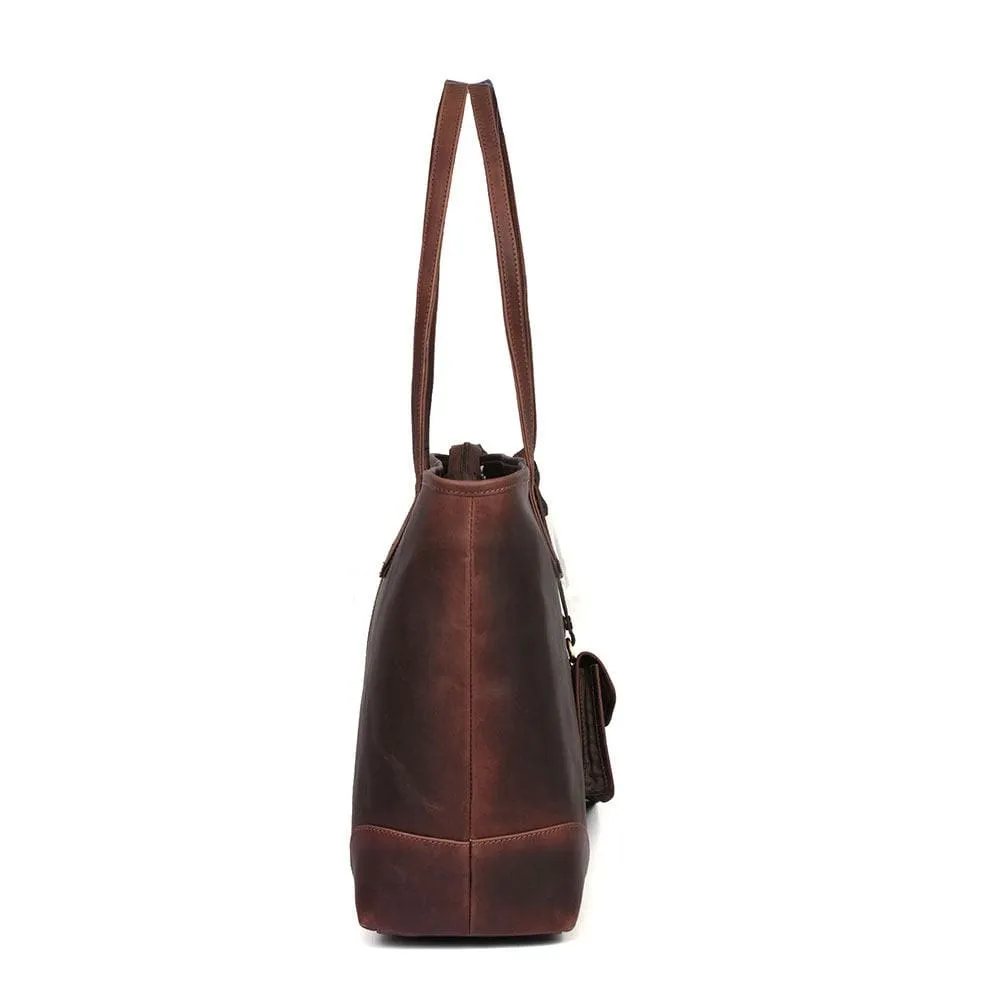 Lucy Leather Zip Tote with Wallet