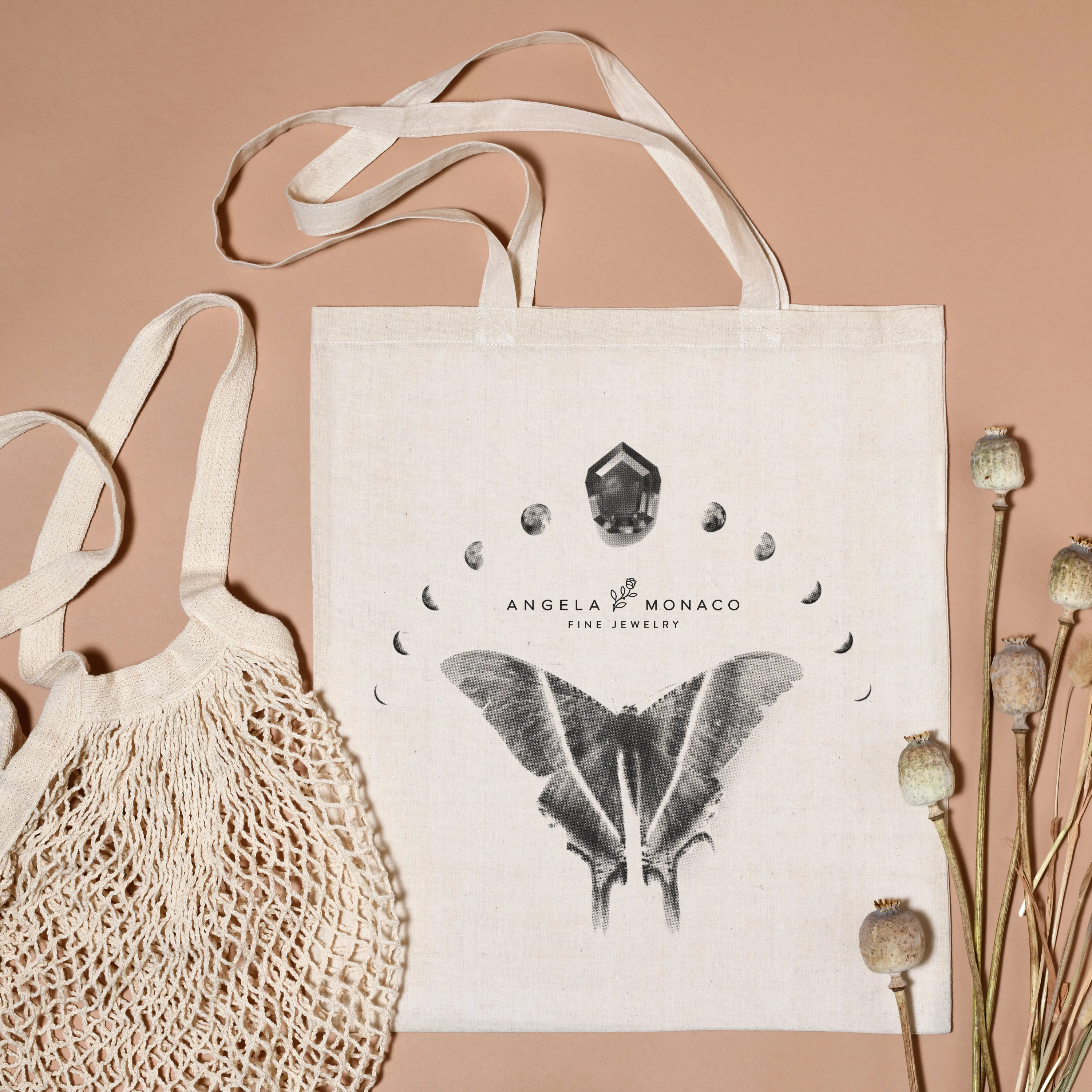 LUNA MOTH CANVAS TOTE