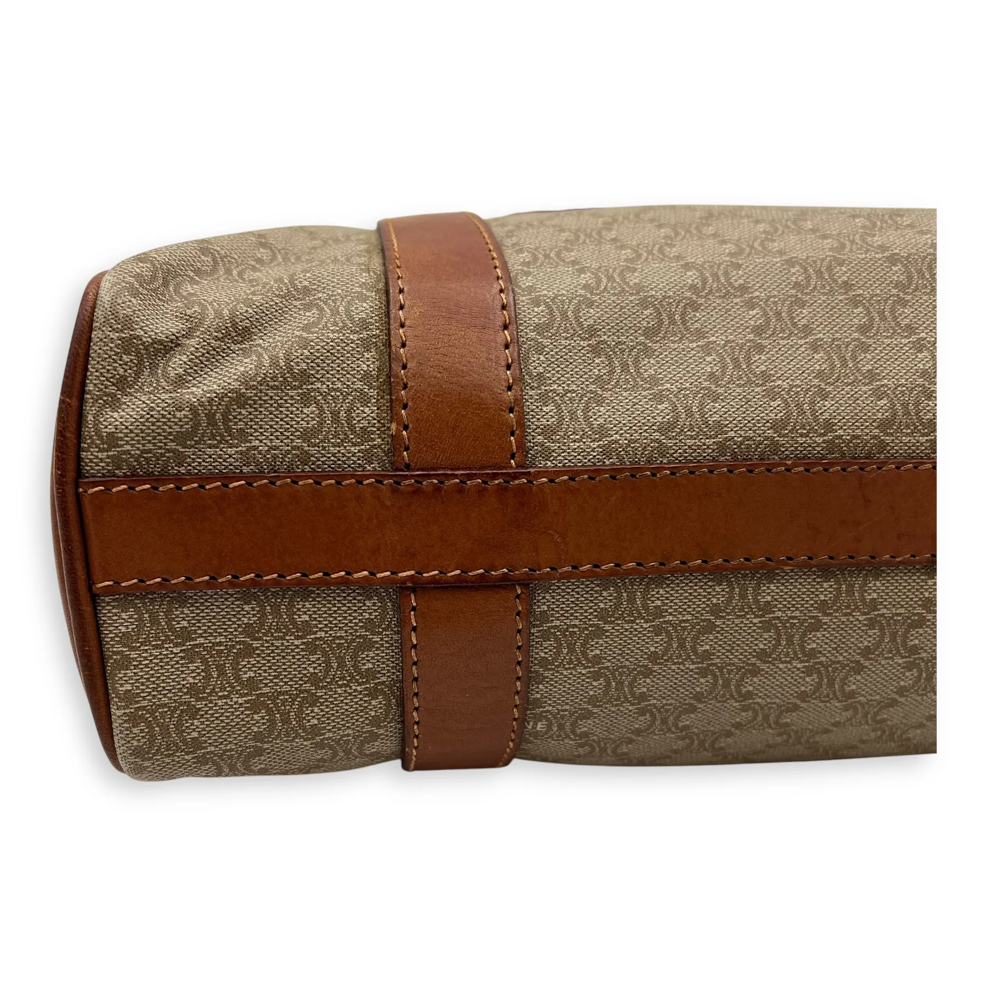 Macadam Tote Bag Brown in Coated Canvas, Gold hardware