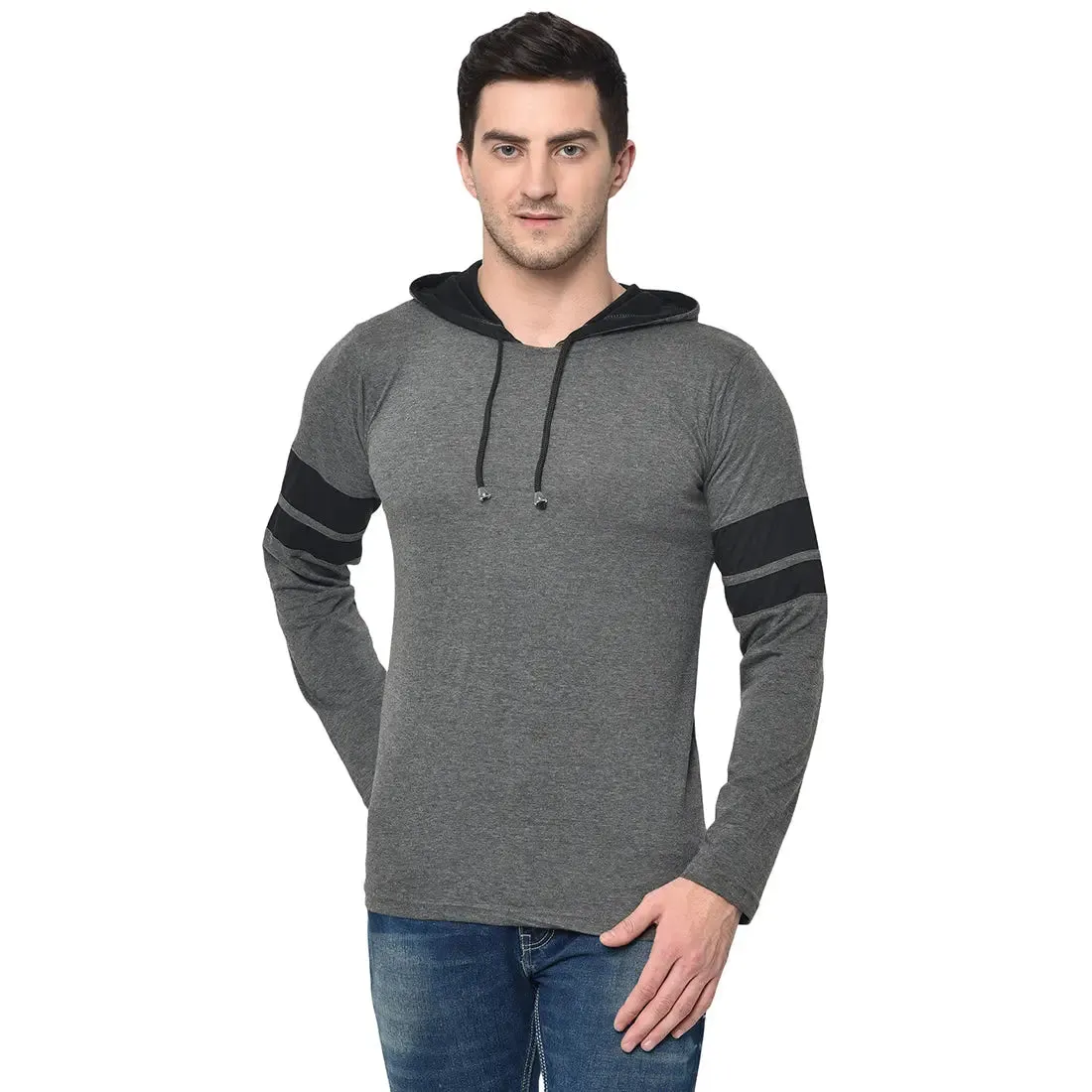 Mack Jonney Full Sleeve Grey T-shirt For Men's