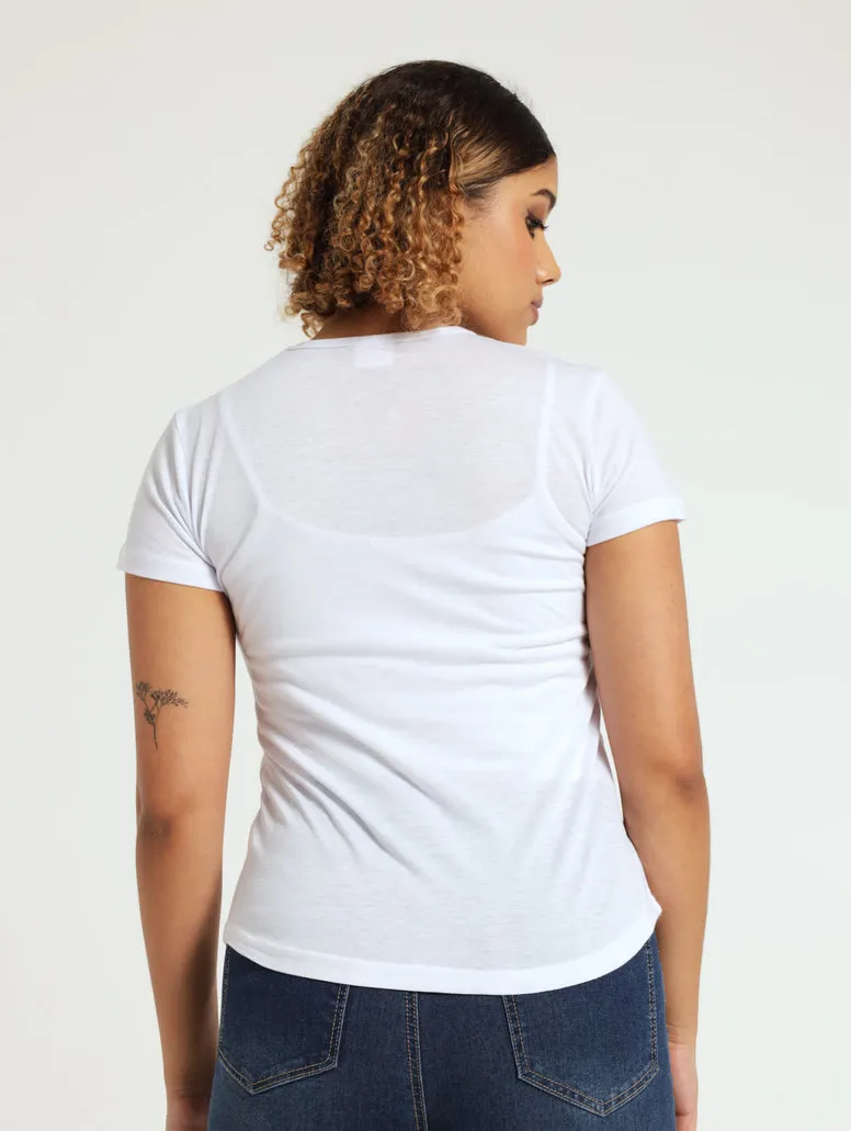 Make Your Dreams Real Screen Tee - White