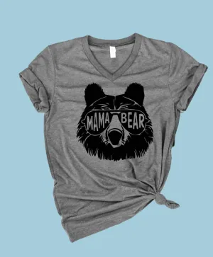 Mama Bear Shades Shirt | Unisex V Neck