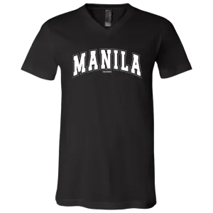 Manila Arch White CP Unisex Jersey V-Neck T-Shirt