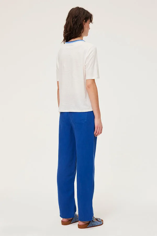 MARCELLA CROCHET COLLAR T-SHIRT