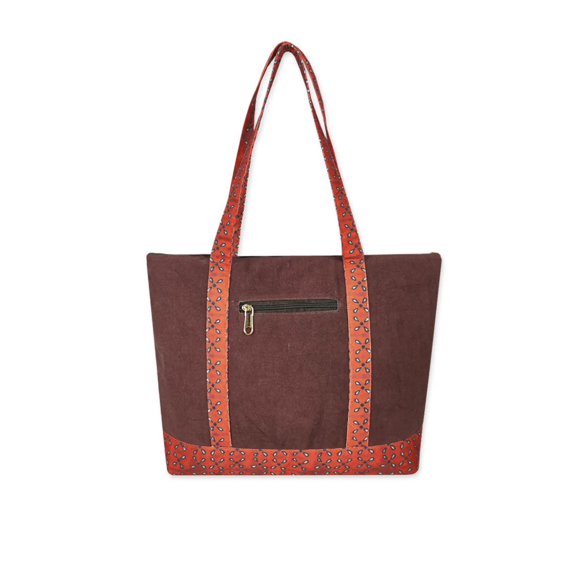 Maroon Petals Large Tote Bag