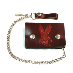 MB403-42C  Mini Biker Wallet - Brown Eagle