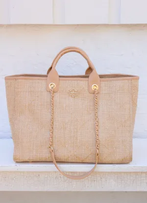 Melissa Tote Bag Natural Lattice Tan by Caroline Hill