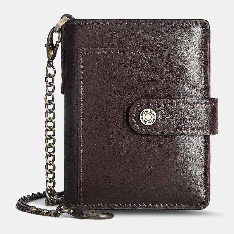 Men Bifold Short RFID Blocking Anti Magnetic Wallet