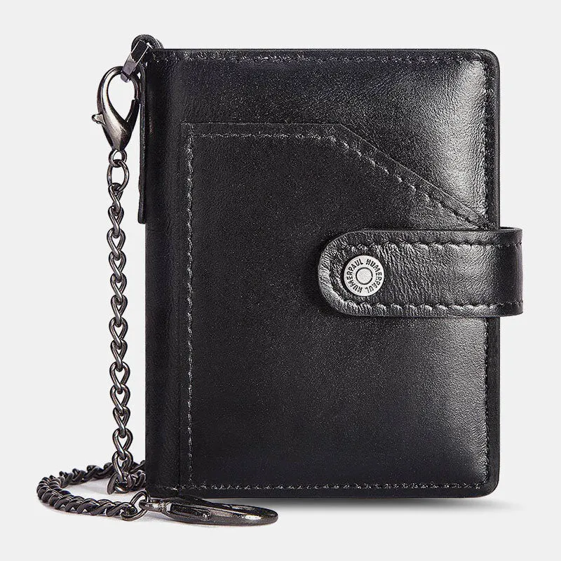 Men Bifold Short RFID Blocking Anti Magnetic Wallet