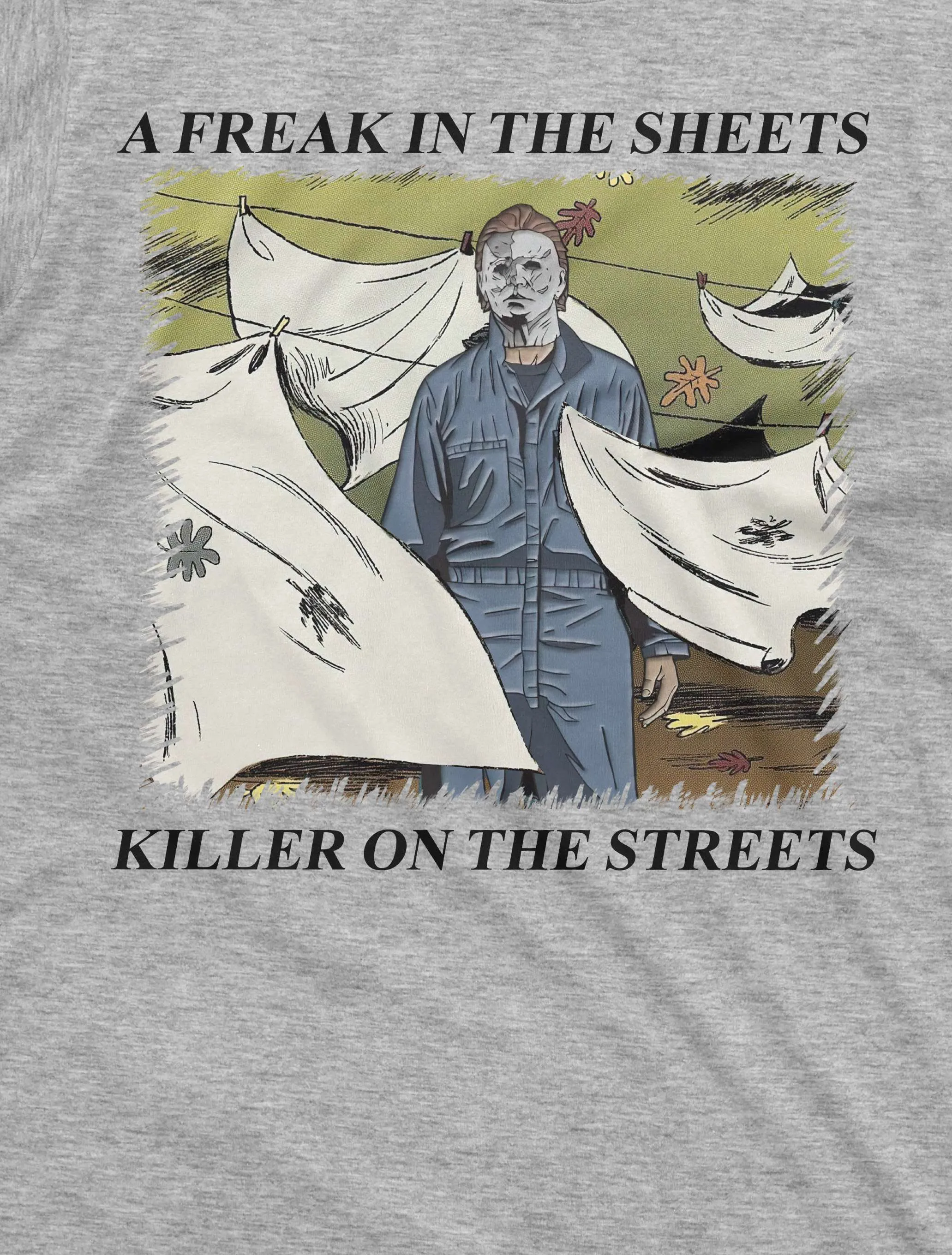 Men's Funny Halloween movie inspired T-shirt Myers popular movie villain tee shirt Mens tees