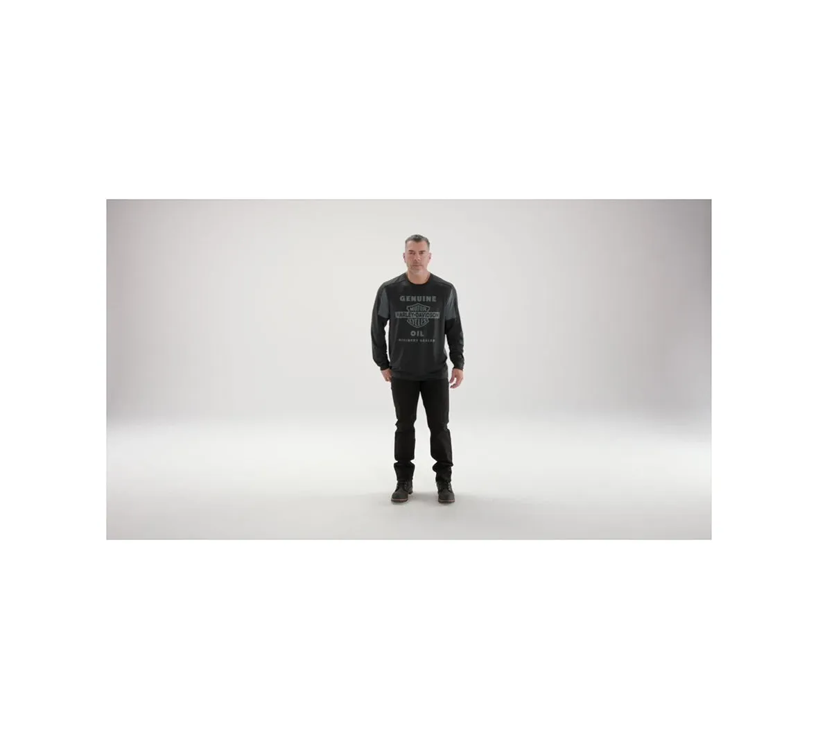 Men's H-D TECH Mesh Long Sleeve Tee - Harley Black