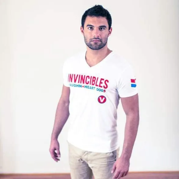 Men's - Invincibles Arsenal Soccer White V-Neck T-Shirt