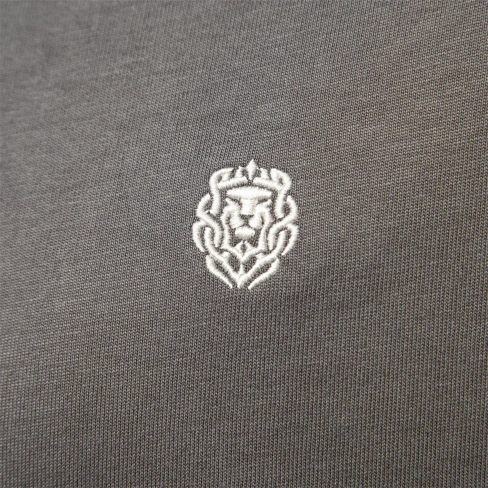 Men's Long Sleeve 100% Cotton Solid Color Polo Shirt