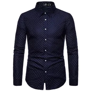 Men's Long Sleeve Hawaiian Floral Shirt