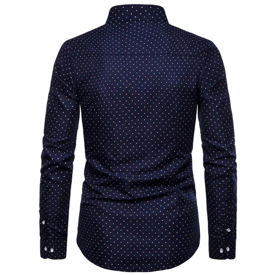 Men's Long Sleeve Hawaiian Floral Shirt