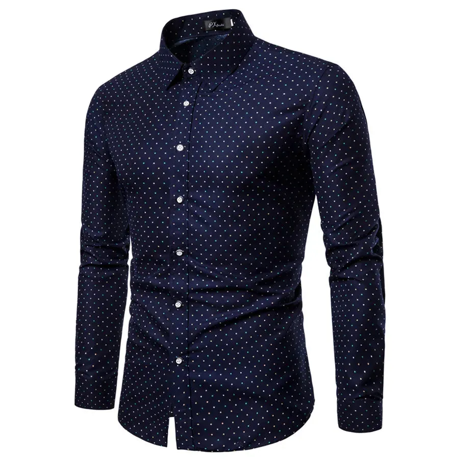 Men's Long Sleeve Hawaiian Floral Shirt