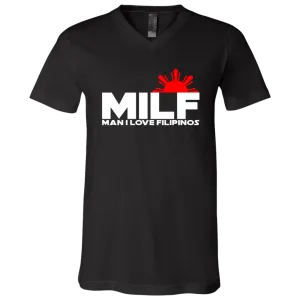 MILF Man I Love Filipinos Unisex Jersey V-Neck T-Shirt