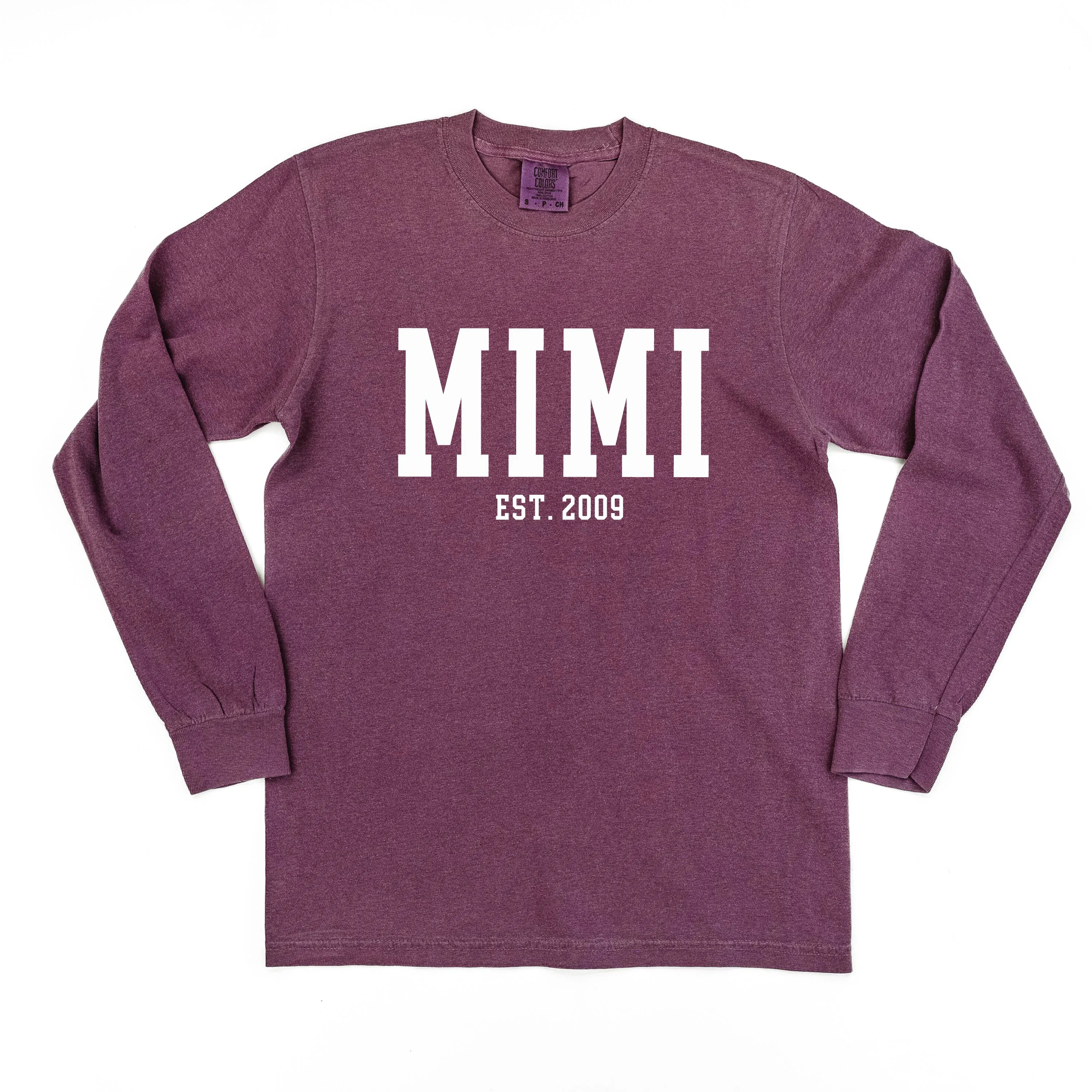 Mimi - EST. (Select Your Year) - LONG SLEEVE COMFORT COLORS TEE