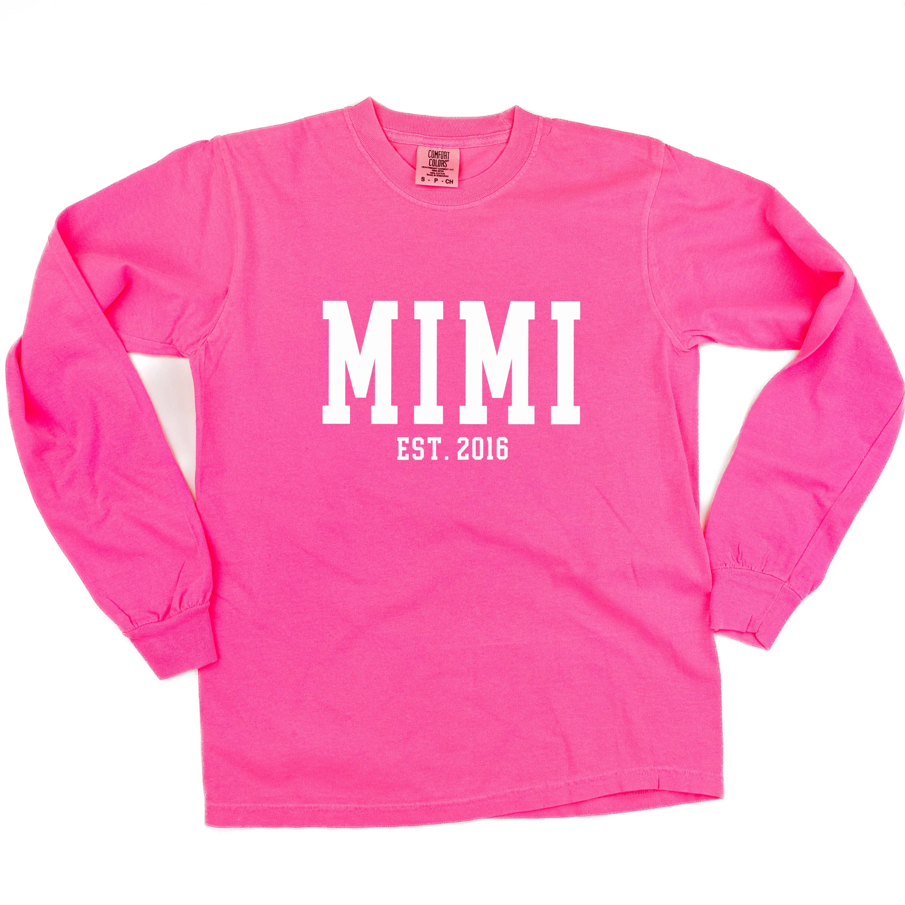 Mimi - EST. (Select Your Year) - LONG SLEEVE COMFORT COLORS TEE