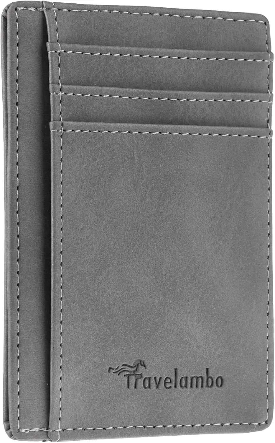 Minimalist Front Pocket Leather Wallet, RFID Blocking Slim Card Holder