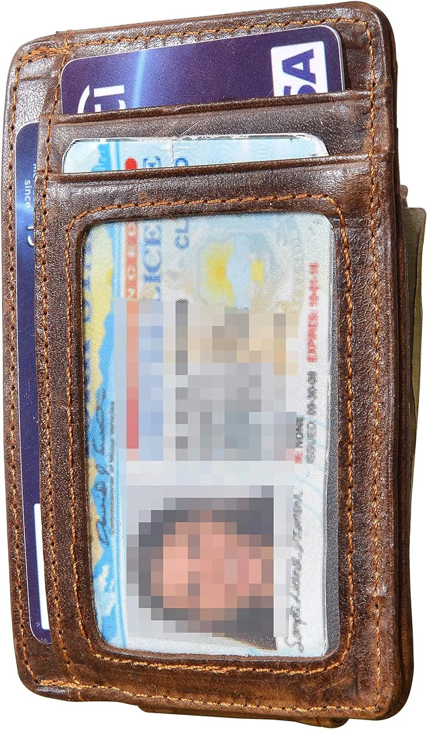 Minimalist Magnetic Money Clip Slim Front Pocket Wallet for Men